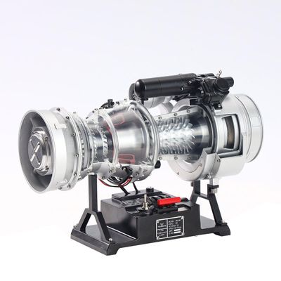 MakerTopia Engine Model Kit, 1/4 Scale Metal Electric Military Helicopter Turboshaft Engine Model Kit, Internal Combustion Engine Model for Technology Enthusiasts DIY Experiment (470+pcs)