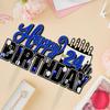 LINGTEER Happy 24th Birthday Blue Acrylic Cake Topper,Blue Theme Birthday Cheers to 24 Years Old Party Cake Decorations Gift Sign. view 4