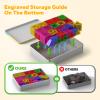 112PCS Mini Magnetic Tiles for Kids, Magnetic Tiles Travel Set with Iron Box, Portable Construction Toys STEM Educational Building Set for Kids Ages 4-8 Toddlers, Boys & Girls Birthday New Year Gift view 3