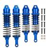 4pcs Oil All Metal Shocks RC Shock Absorber Damper Set for Traxxas Rustler 4X4 VXL Slash 2WD 4x4 Hoss Stampede Bandit Nitro Shock Absorber Damper Set 1/10 Upgrades Parts Replace of 5862 (Blue) view 1