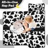 Personalized Cow Stripes Toddler Nap Mat for Boys and Girls Custom Name Sleeping Bag with Pillow & Blanket Soft & Portable for Daycare, Preschool & Kindergarten view 3