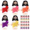 Bememo 25 Pcs Mini Jesus Figurines Bulk Original Design Rubber Mini Jesus Figures to Hide and Seek Religious Gifts Sunday School Baptism Easter Egg Filling (Bright Colors) view 1