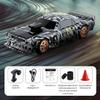 1:43 Mini RC Drift Car, 2.4GHz 15KM/H Full Proportional Remote Control Racing Vehicle with Linked LED Lights, High Speed Electric Gift for Adults (Gyro Version/Black & White) view 3