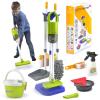 Toddler Cleaning Set, Kids Cleaning Toy Set with 2 in 1 Kids Vacuum that Really Works, Mop, Broom, 14Pcs Pretend Play Home Cleaning Playset for Toddler Ages 3+, Birthday Gift for Girls Boys (Blue) view 1