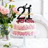 Twenty One Cake Topper, 21st Birthday Cake Decor, Cheers to 21 Years/Bruh I'm 21, Happy 21st Birthday Party Decorations view 2