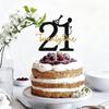 Twenty One Cake Topper, 21st Birthday Cake Decor, Cheers to 21 Years/Bruh I'm 21, Happy 21st Birthday Party Decorations view 3