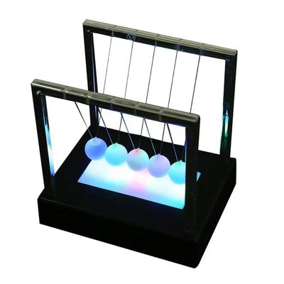LED Light Up Swing Ball with Newtons Swing Ball, Balance Balls Desk Toys Glowing PendulumToy Relaxation and Sleep Desk Toy Idea for Physicists (1)