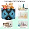 voucong Blue Lace Poker Grid storage basket and waterproof toy storage bins with sturdy handle bins small for pantry canastas para organizar juguetes view 4