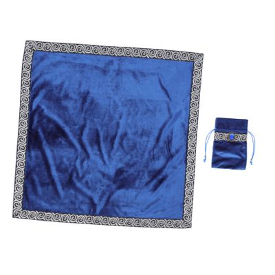 Cabilock Velvets Tarot Tablecloth Gold Silver Edges Tarot Card Holder Bag for Fortune Telling Cards Accessory Divination Table Prop