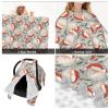 Muishi Cute Santa Claus and Holly Baby Car Seat Canopy Nursing Cover for Newborn Car Seat Breastfeeding Covers Blanket Newborn Shower Gift view 2