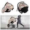 Muishi Cute Santa Claus and Holly Baby Car Seat Canopy Nursing Cover for Newborn Car Seat Breastfeeding Covers Blanket Newborn Shower Gift view 4