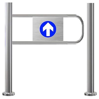 Spring-Loaded Safety Swing Gate, Stainless Steel Entrance/Exit Device for Double Doors, Push in Only, for for Store/Library(Large,70x97cm)