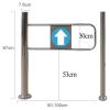 Spring-Loaded Safety Swing Gate, Stainless Steel Entrance/Exit Device for Double Doors, Push in Only, for for Store/Library(Large,70x97cm) view 3