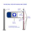Spring-Loaded Safety Swing Gate, Stainless Steel Entrance/Exit Device for Double Doors, Push in Only, for for Store/Library(Large,70x97cm) view 4