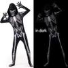 3D Skeleton Halloween Costume for Kids Scary Jumpsuit Onesie for Boys & Girls 10-12 Years view 4