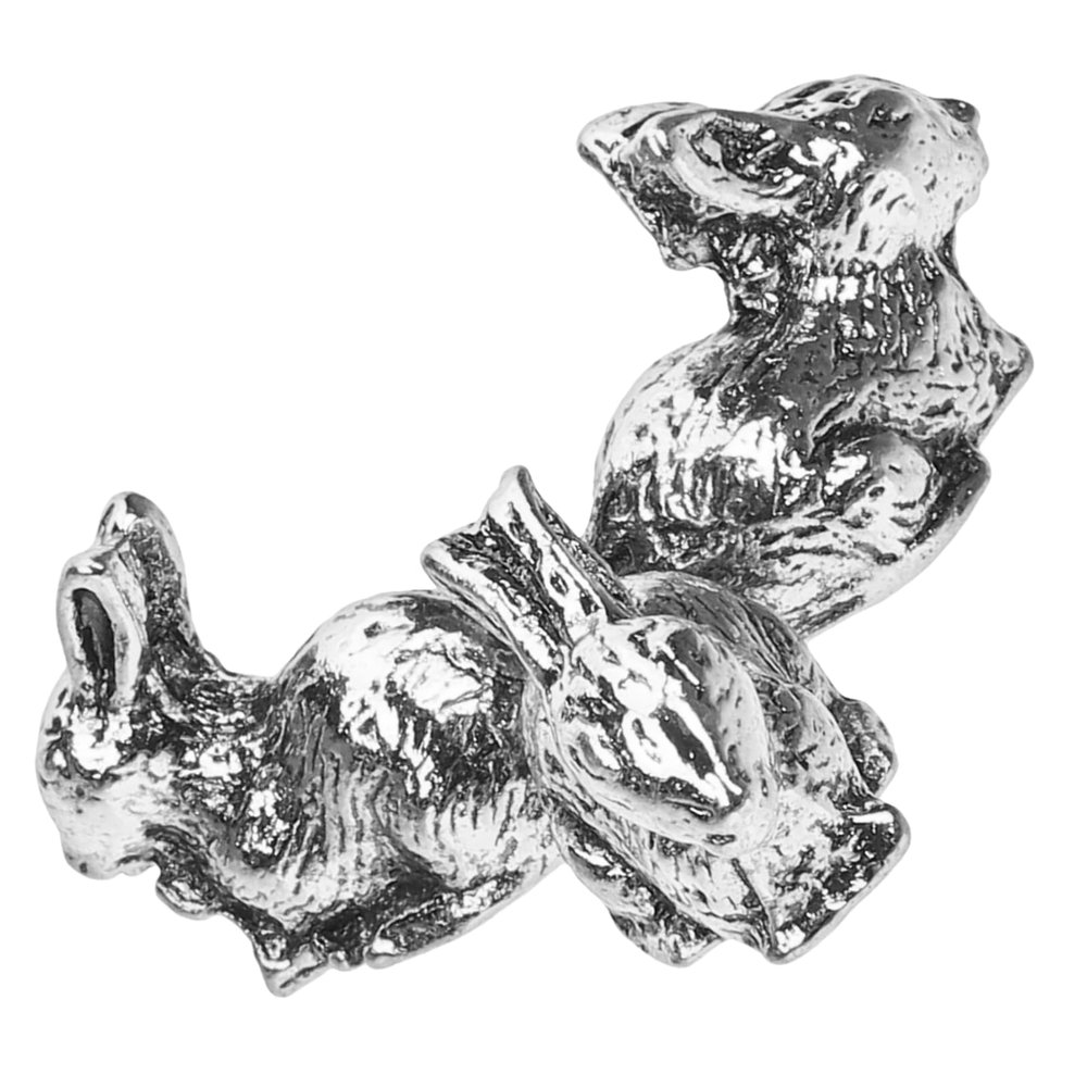 ARTIBETTER Flocked Easter Bunny Crystal Ball Stand Silver Stand Crystal Ball Display Base