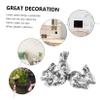 ARTIBETTER Flocked Easter Bunny Crystal Ball Stand Silver Stand Crystal Ball Display Base view 3