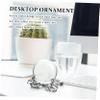 ARTIBETTER Flocked Easter Bunny Crystal Ball Stand Silver Stand Crystal Ball Display Base view 4