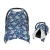 Muishi Blue Shark Wearing Cowboy Hat Baby Car Seat Canopy Nursing Cover for Newborn Car Seat Breastfeeding Covers Blanket Newborn Shower Gift view 1