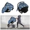 Muishi Blue Shark Wearing Cowboy Hat Baby Car Seat Canopy Nursing Cover for Newborn Car Seat Breastfeeding Covers Blanket Newborn Shower Gift view 4