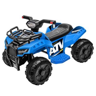 XCAR 6V ATV for Kids, 4 Wheeler for Toddlers with Music, Horn, Lights, 1.2mph Max Speed, Blue