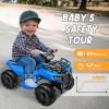 XCAR 6V ATV for Kids, 4 Wheeler for Toddlers with Music, Horn, Lights, 1.2mph Max Speed, Blue view 2