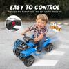 XCAR 6V ATV for Kids, 4 Wheeler for Toddlers with Music, Horn, Lights, 1.2mph Max Speed, Blue view 4