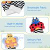 Baby Toys 0-6 Months-Baby Rattles Toy Wrist Rattle Socks and Foot Finder Set Infant Newborn Boys and Girls Essentials Ideal Sensory Toys Shower Gifts for Babies 0-12 Months view 4