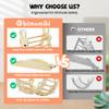 Bimomiki Pikler Triangle Climbing Set with Cushion, Foldable Climbing Toys Indoor, Montessori Toddler Gym, 10-in-1 Climber & Playground, Gift for Christmas, Birthday, New Year (Woodland Cabin) view 4