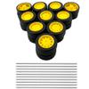 20PCS Toy Car Small Wheels Model Car Rubber Tire Wheels with 10PCS Shaft Round Rod Axles for RC Car Truck Robot DIY Model Toy Building Accessories (2x8x23mm) view 1