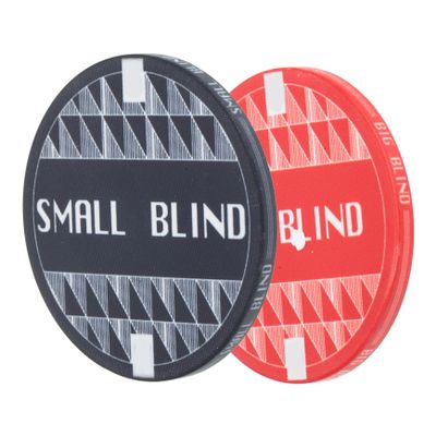 ERINGOGO 2Pcs Ceramic Poker Dealer Button Blind Markers for Poker Game Great for Card Games Lightweight and Smooth Surface for Tournaments and Math Learning