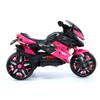 12V Kids Ride-On Motorcycle - 3-Wheel Electric Motorbike for Boys & Girls, Music, Lighting Wheels, Hand Throttle, PU Seat, Reticulate Blue - Gift for Ages 3-8 (Pink+Plastic+50-99 pounds) view 2