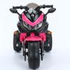 12V Kids Ride-On Motorcycle - 3-Wheel Electric Motorbike for Boys & Girls, Music, Lighting Wheels, Hand Throttle, PU Seat, Reticulate Blue - Gift for Ages 3-8 (Pink+Plastic+50-99 pounds) view 3