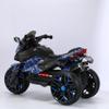 12V Kids Ride-On Motorcycle - 3-Wheel Electric Motorbike for Boys & Girls, Music, Lighting Wheels, Hand Throttle, PU Seat, Reticulate Blue - Gift for Ages 3-8 (Blue+ Plastic + 50-99 pounds) view 3