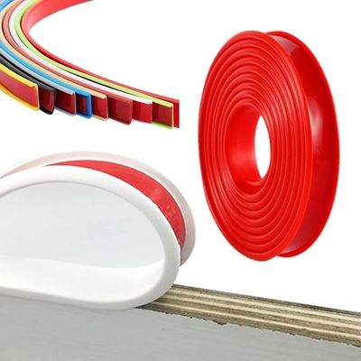 1000mm U-Shape TPE Edge Banding Self-Adhesive Flexible Cabinet Furniture Protector for Wood Plywood Table Wardrobe Board Edging(Red,W 16mm)