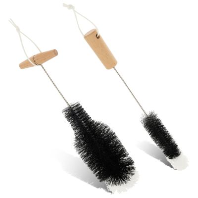 2 Pcs Bottle Brush Set Stainless Steel Bottle Cleaning Brush Multifunctional Household Cleaner Tool for Office Home Kitchen
