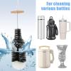 2 Pcs Bottle Brush Set Stainless Steel Bottle Cleaning Brush Multifunctional Household Cleaner Tool for Office Home Kitchen view 2