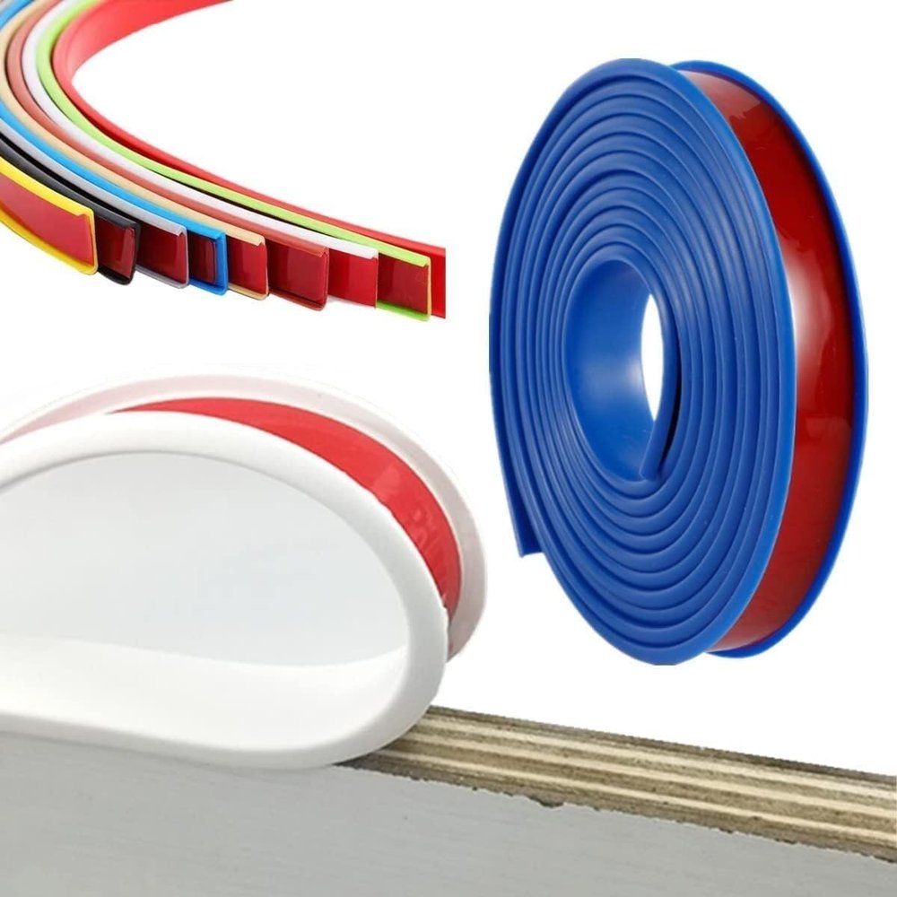 1000mm U-Shape TPE Edge Banding Self-Adhesive Flexible Cabinet Furniture Protector for Wood Plywood Table Wardrobe Board Edging(Blue,W 18mm)