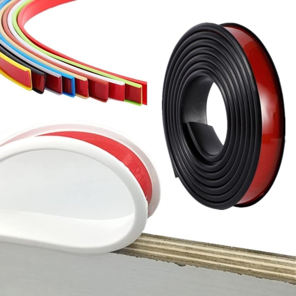 1000mm U-Shape TPE Edge Banding Self-Adhesive Flexible Cabinet Furniture Protector for Wood Plywood Table Wardrobe Board Edging(Black,W 40mm)