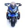 12V Kids Ride-On Motorcycle - 3-Wheel Electric Motorbike for Boys & Girls, Music, Lighting Wheels, Hand Throttle, PU Seat, Reticulate Blue - Gift for Ages 3-8 (Blue+ Plastic + 50-99 pounds) view 3
