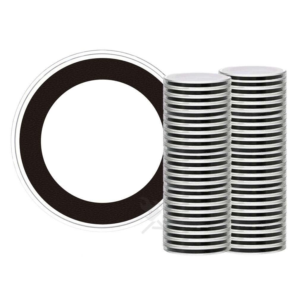 OnFireGuy 50-Pack 36mm Black Ring Coin Holders for 1/2oz Silver Koala | Protective Coin Cases for 1/2oz Silver Lunar Series 1, 1/2oz Silver Koala & Canadian One Dollar