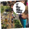 Homoyoyo 6Pcs Bridge Pier Model DIY Bridge Support for Train Track Elevation Lightweight and Design for view 3