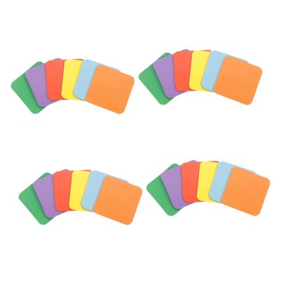HAKIDZEL 24pcs Colorful Square Teaching Bright Magnetic Stickers for Fridge Classroom Crafts Sturdy Non-Scratch Design for and Girls and Teachers Random Color