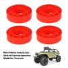 NOENNULL 4PCS Silicone Rubber Insert Foam Fit for SCX10 III 1.9" Wheel Tires, 106x42mm, Vibrant Color (Red) view 3