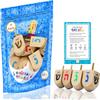 Hanukkah Dreidel 48 Extra Large Wooden Dreidels Hand Painted 3 Inches - Includes Game Instruction Cards view 1