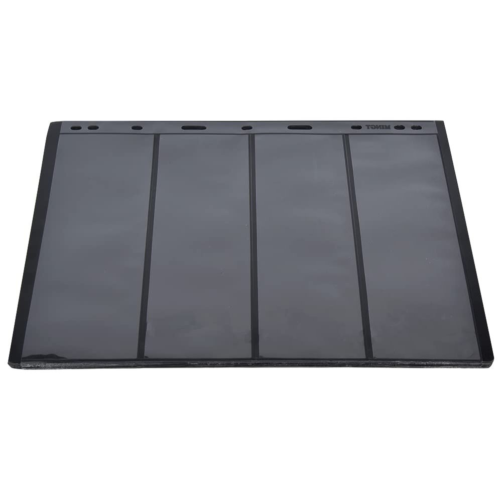 Universal 9 Holes Stamp Album Stamp Collection Book with Collecting Supplies, 10Pcs Accessories for Standard Use (Black Background Design)