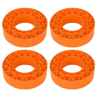 NOENNULL 4PCS Silicone Rubber Insert Foam Fit for SCX10 III 1.9" Wheel Tires, 106x42mm, Vibrant Color (Orange)