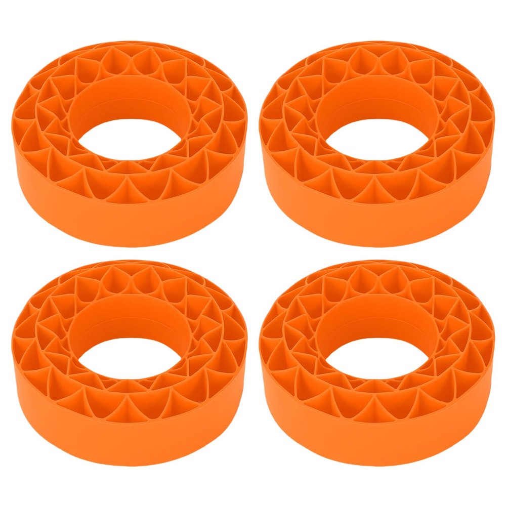 NOENNULL 4PCS Silicone Rubber Insert Foam Fit for SCX10 III 1.9" Wheel Tires, 106x42mm, Vibrant Color (Orange)