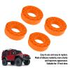 NOENNULL 4PCS Silicone Rubber Insert Foam Fit for SCX10 III 1.9" Wheel Tires, 106x42mm, Vibrant Color (Orange) view 4