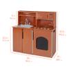 Back2School Express Chef's Station Kids Wooden Pretend Kitchen Playset, Play Kitchen, Dark Walnut view 2
